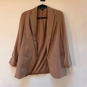 Express Women's Camel Open-Front Blazer